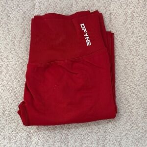DFYNE Women's Red Leggings